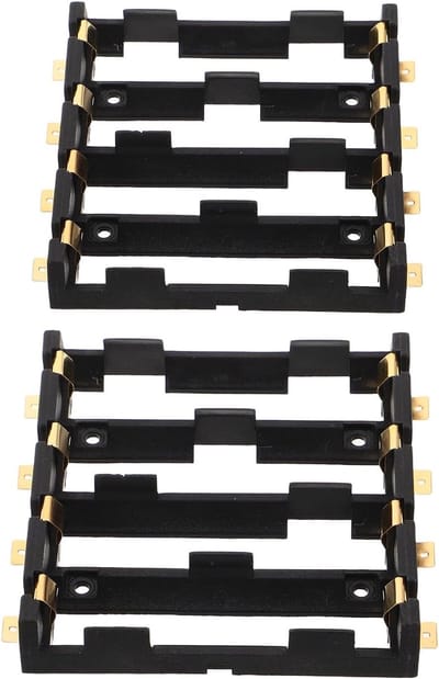 Parallel Batterijbox - Accubox Houder - Energie Integratie - Geïntegreerde Circuitbescherming - 8.1 x 7.8 x 1.5 cm - Zwart