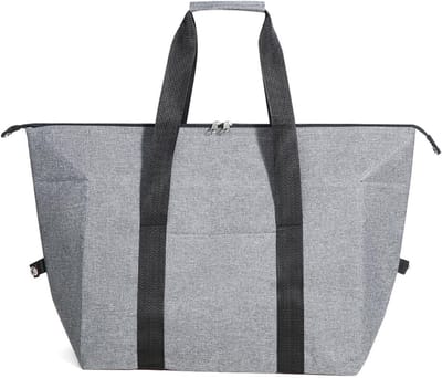 Grote waterdichte opvouwbare koeltas van 20 liter, ideale thermische tas voor picknicks, werk en buitenactiviteiten (grijs)