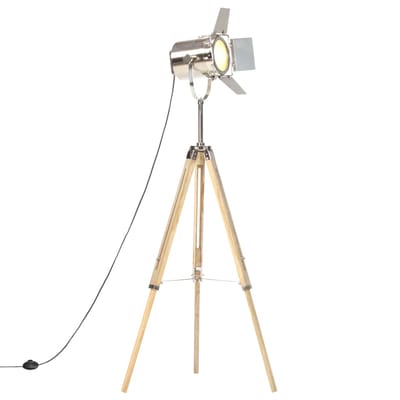 vidaXL Vloerlamp driepoot 140 cm massief mangohout