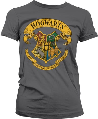 Harry Potter Dames Tshirt -L- Hogwarts Crest Grijs