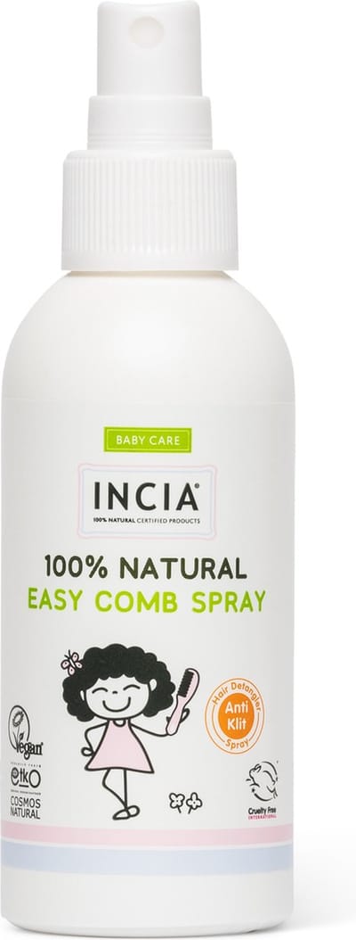 INCIA - 100% Natuurlijke Anti-Klit Spray - Verzacht Klitten en Pluizig Haar
