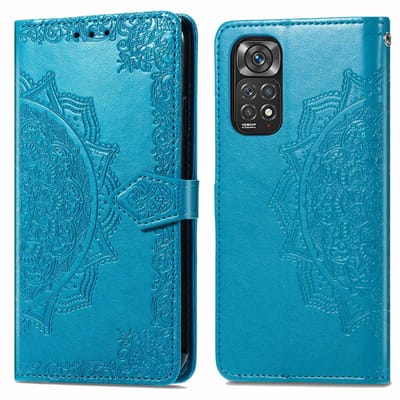 imoshion Hoesje - Geschikt voor Xiaomi Redmi Note 11S (4G) / Xiaomi Redmi Note 11 (4G) - Mandala Bookcase - Turquoise