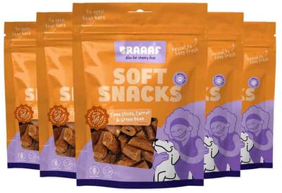 Braaaf Hondensnack Sticks Tonijn - Wortel - Sperzieboon - 5 x 85 gr - Voordeelverpakking