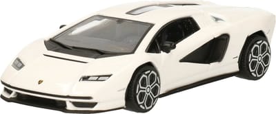 Bburago Modelauto/speelgoedauto Lamborghini Countach LPI 800-4 - wit - 11 cm - schaal 1:43