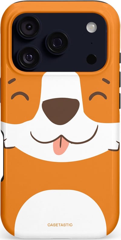 Casetastic hoesje geschikt voor Apple iPhone 17 Pro - MagSafe - Dubbellaagse bescherming - Knuffelkopjes vos - Fashion Case - Oranje Wit