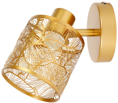 Ostaria Wandlamp Calathea - goud - metaal - bewerkt - E27 - interieur decoratie - binnen