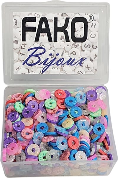 Fako Bijoux - Katsuki Disc Kralen Box - Polymeer Kralen - Surf Kralen - Kleikralen - 6mm - 700 Stuks - Gestreept 3