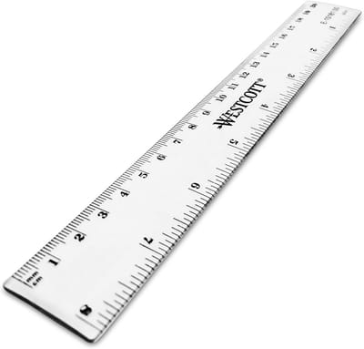 Transparante kunststof liniaal 20 cm met cm en inch schaalverdeling
