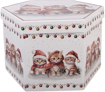 Clayre & Eef Kerstbal Set van 14 Overig 8x8x8 cm Wit Kunststof Kerstballen