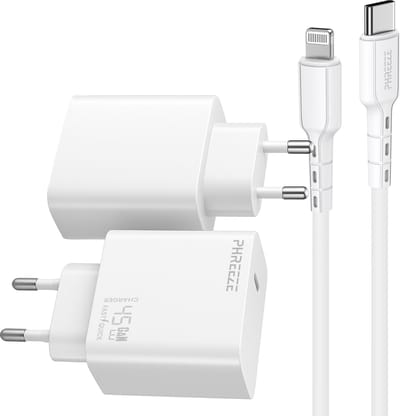 Phreeze usb C snellader geschikt voor iPhone en iPad met Lightning kabel - Power Delivery oplader met kabel