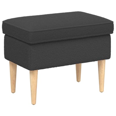 vidaXL - Voetenbank - Donkergrijs - 55 - x - 35 - x - 41 - cm - Bouclé
