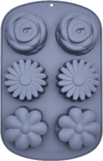 Oliva's - Bakvorm - Taartvorm - Cupcake vormpjes - Muffinvorm - Bloemen - Siliconen - 6 stuks