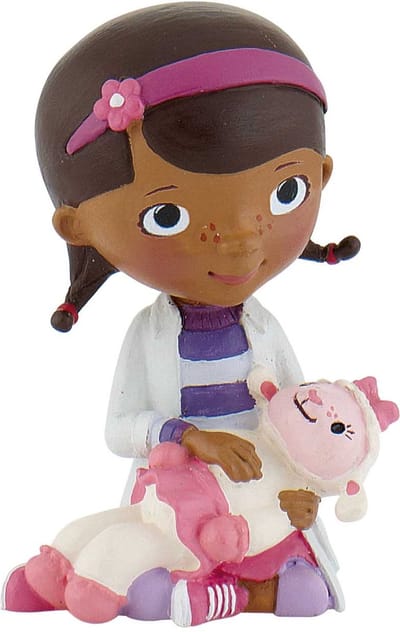 Bullyland - Disney Doc McStuffins met Lambie speelfiguur - taarttopper - 3,5 x 3 x 6 cm (lxbxh)