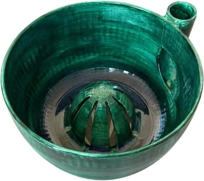 Bessen Wasbak - Fruit Spoelkom - Groenten Schoonmaken - Zelfdraaiende Reiniging - 22x22x11 cm - Groen
