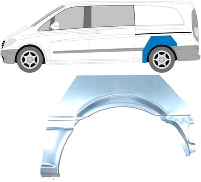 Reparatiepaneel achterspatbord voor Mercedes Vito W639 2003-2014 / Links