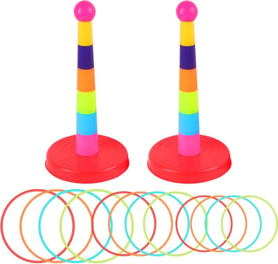 Leuk Gooi Spel voor Kinderen met 24 Gooi Ringen, Perfect voor Feestjes, Tuin Activiteiten en Buiten Spellen