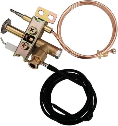 Gas Thermokoppel Kit - Pilot Brander Onderdeel - Kachel Reparatie - Universele Compatibiliteit - 900mm Kabel - Zilverkleurig
