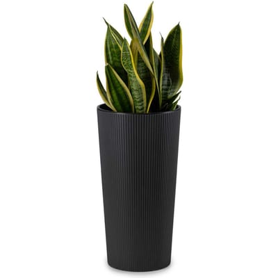 Urbanika Eco Recyling - Bloempot - Modern design - Lichtgewicht - Duurzaam - Ribbelpatroon