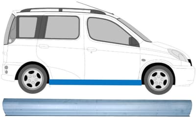 Reparatie dorpel voor Toyota Yaris Verso 1999-2005 / Rechts