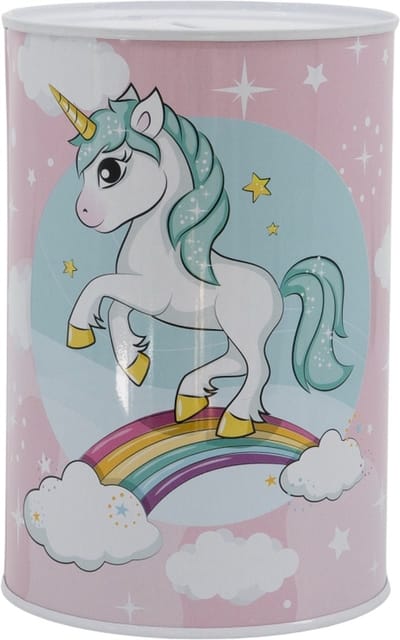 Eenhoorn Metalen Spaarpot - Unicorn - 10 x 15 CM