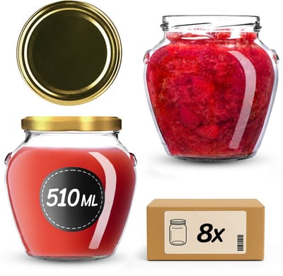 KADAX Amphora Jar fi82 510ml + deksel wz6 Goud