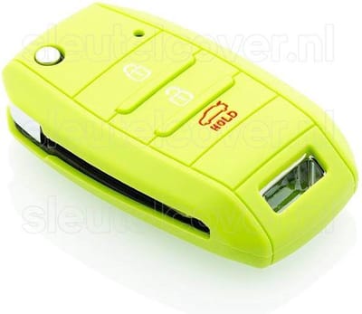 Autosleutel Hoesje geschikt voor Hyundai - SleutelCover - Silicone Autosleutel Cover - Sleutelhoesje Lime groen