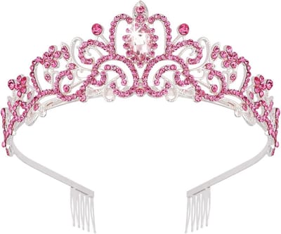 Elegante Kristallen Tiara Kroon met Kammen voor Dames en Meisjes