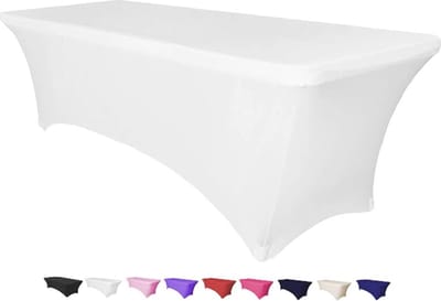 Rechthoekig Spandex Tafelkleed voor 4 Voet Tafel - Professioneel en Stretchy Linnen voor Bruiloften en Evenementen