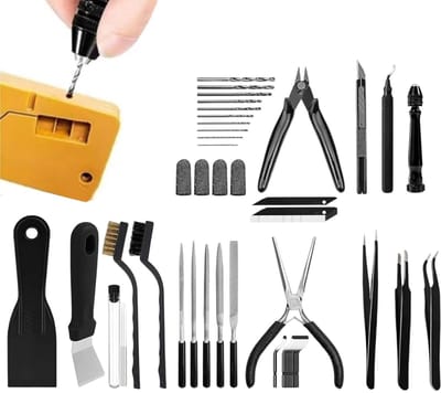 Gereedschapsset 3D Printer - Nabewerking Benodigdheden - Modellen Verfijnen - 62 Delige Set - 20.7 cm Pakket - Metaal