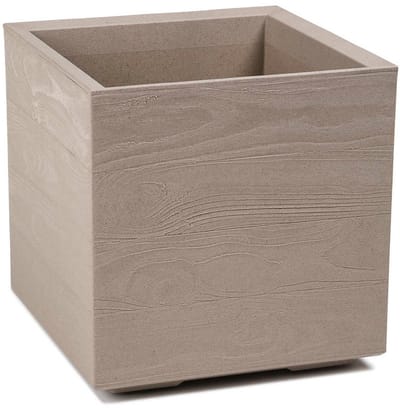 GreenHome Natura - Plantenpot - Grote maat - Houtlook design - Duurzaam en stevig - 40X40 cm
