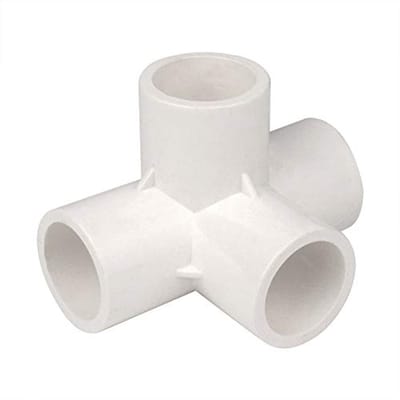 10 Stuks 4-Weg PVC-Fittingen 32 mm voor Broeikassen en Meubels - Perfect voor Tuinieren
