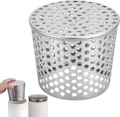 Dakgoot Bescherming - Bladvanger Regenpijp - Voorkomt Verstoppingen - Roestvrij Staal Mesh - 90-110 mm - Zilver