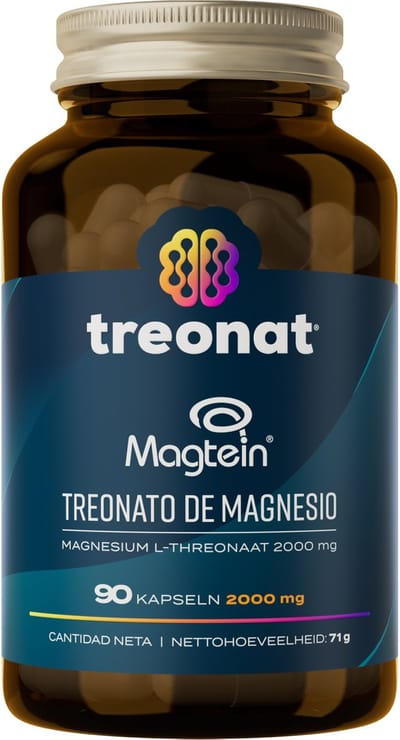 Treonat® Magnesium L-Threonate Magtein® - 2.000 mg - 90 Capsules - Slaap, Focus, Geheugen & Hersenfunctie