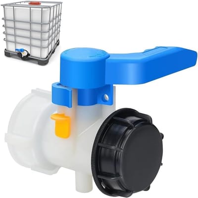 Universele Afsluitkraan voor IBC Container, DN40 62mm, Tankadapter voor Wateropslag en Afvoercontrole