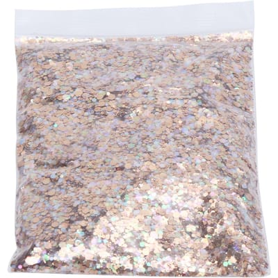 Nagelglitter PET Droom Brons Kleur Zeshoekige Hars Pailletten voor Make-up Nagelkunst MHB‑22400 white