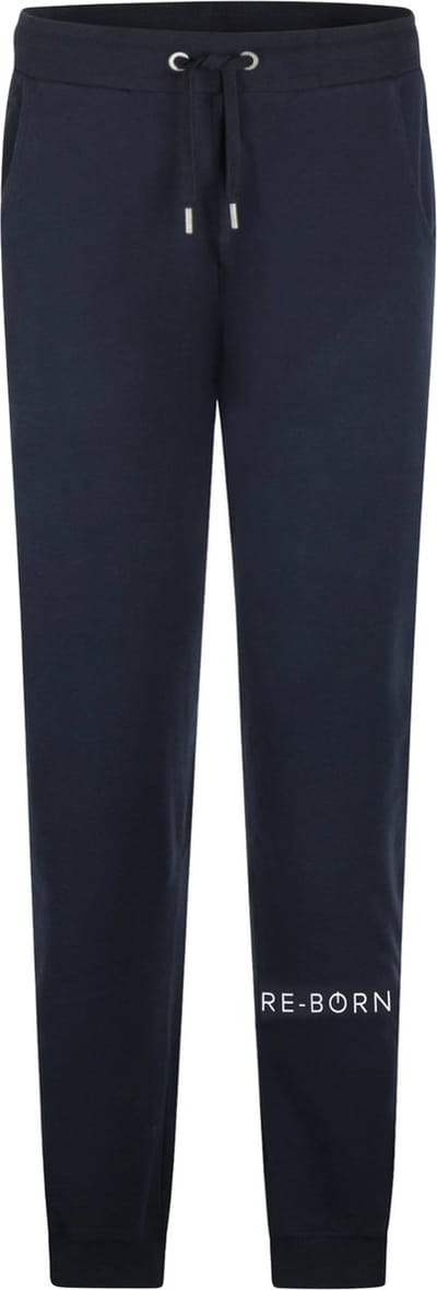 Re-Born - Sportkleding - Sportbroek - Joggingbroek - Sportbroek met zakken - Sportbroek met ritsen - Dames - Donkerblauw - Maat XS