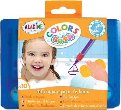 Aladine badkrijtjes voor kinderen - 10 stuks in opbergdoosje.