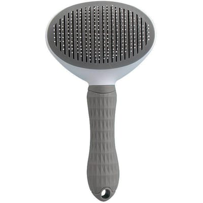 Brosse de toilettage pour animaux de compagnie, épilateur, perte de poils, outils de toilettage pour chats, retrait des poils à un bouton gris foncé