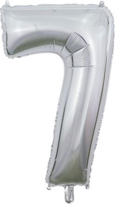 Wefiesta Cijferballon 7 Folie 66 Cm Zilver