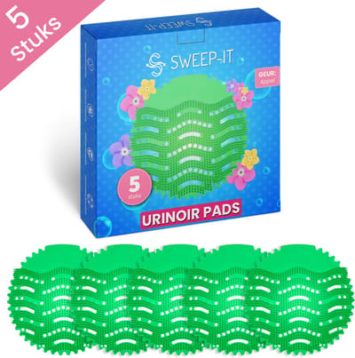 Sweep-it - Urinoir matten - 5 stuks - Frisse geur - Tegen spatten - Appel - Groen