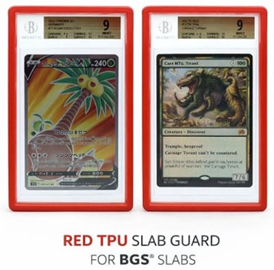 BGS Slab Guard Rood / Slab Bumper – Bescherming voor TCG, MTG & Yu-Gi-Oh! Graded Cards – TCG Card Protector