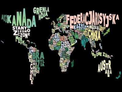 Fotobehang - geography  in polish.