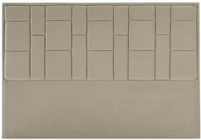 Vente-unique Hoofdbord 160 cm - Fluweel - Taupe - HERMINE