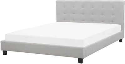 ROCHELLE - Tweepersoonsbed - Lichtgrijs - 180 x 200 cm - Polyester