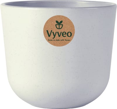 Vyveo - Bloempot Soren - 13x12 - Lichtgrijs - Bloempot voor binnen en buiten - Lichtgewicht - Breukbestendig - Vorstbestendig - UV-bestendig