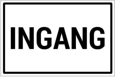Ingang bord | gecoat dibond materiaal | 30 x 20 cm
