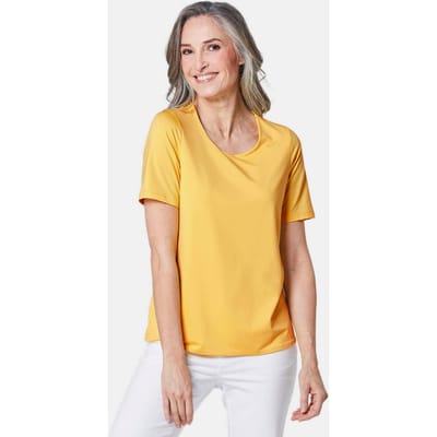 Verzorgd shirt dat mooi in model blijft - geel - Gr. 38 van Goldner Fashion
