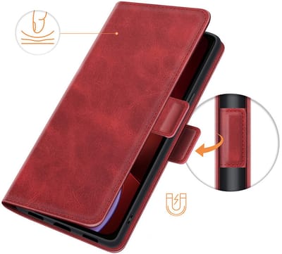 PU Lederen Wallet Hoesje met Sluiting geschikt voor iPhone 13 Pro Max | Portemonnee Hoes | Wallet case geschikt voor Apple iPhone 13 Pro Max (6.7 inch) | Wallet case | Ruimte voor pasjes | Met Sluiting | Standaard