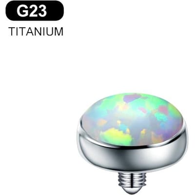 G23 Titane Piercing Nez Opale Gemme Septum Anneau de Nez Conch Tragus Hélix Boucle d'Oreille DIY Bijoux de Corps Sexy 1PC