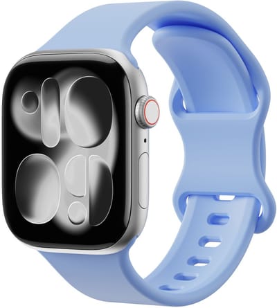 SBG Siliconen Bandje Geschikt voor Apple Watch 1/2/3/4/5/6/7/8/9/10/11/SE - 38/40/41/42MM - Horlogebandje Licht Paars